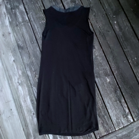 Kenneth Cole Reaction Black Dress w/ faux Leather - Picture 5 of 9